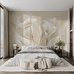 Wall murals Elegant lilies in soft shades.