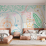 Wall murals Drawing of a lion