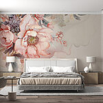Wall murals Watercolor blooms in soft pastels.