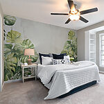 Wall murals Painting of leaves on a wall