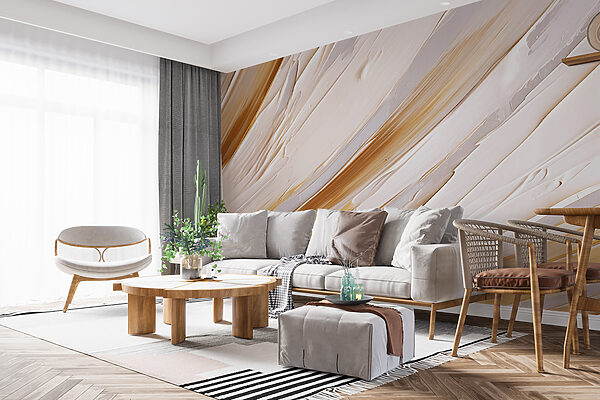 Creamy strokes of artistic expression Wall murals Creamy strokes of artistic expression