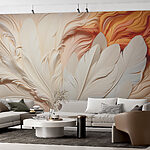 Wall murals Swirling dance of feathers.