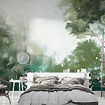 Wall murals Painting of trees and bushes