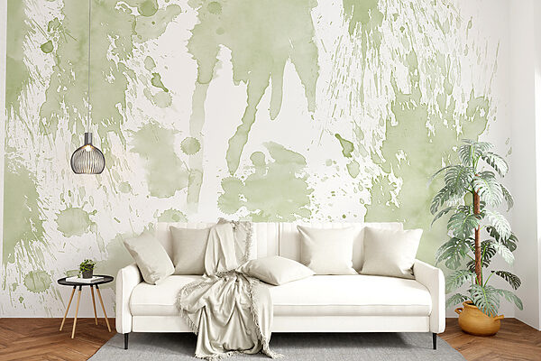 Watercolor whispers on the canvas Wall murals Watercolor whispers on the canvas