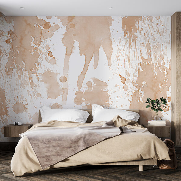 Wall mural Group of blots on a white surface