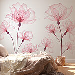 Wall murals Group of pink flowers