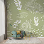 Wall murals Pattern of leaves and shapes