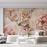 Wall murals Group of pink flowers