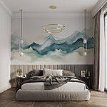 Wall murals Watercolor of mountains