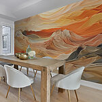 Wall murals Colorful mountains with lines