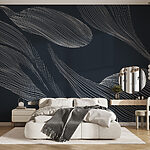 Wall murals White lines on a blue background