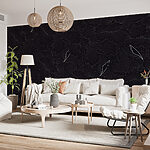 Wall murals Black and white floral pattern