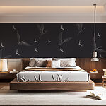 Wall murals Flock of birds flying in the sky