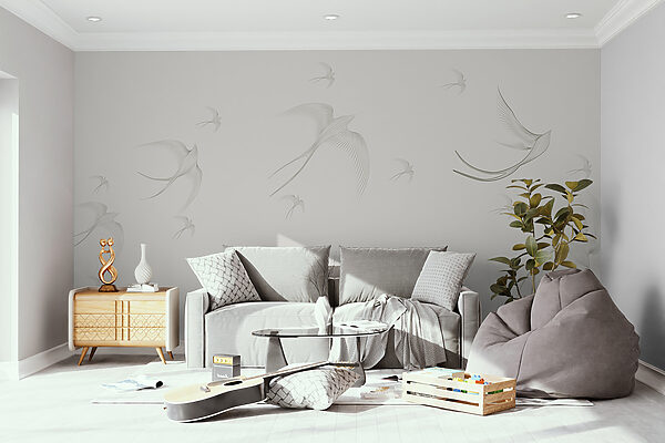 Group of birds flying Wall murals Group of birds flying