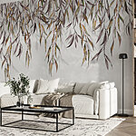 Wall murals Willow leaves in autumn's embrace