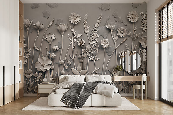 Wall murals Wall murals Wall art with flowers and plants (SKU: w07869v1)