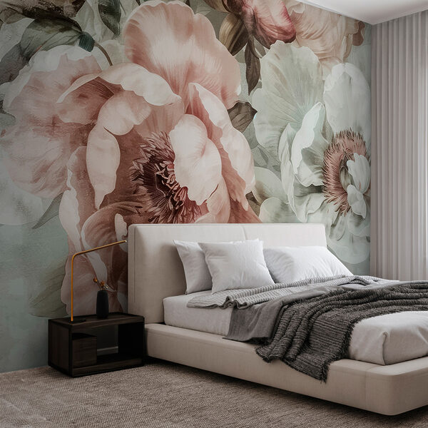 Elegant Floral Symphony in Bloom Wall murals Elegant Floral Symphony in Bloom