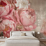 Wall murals Group of pink flowers