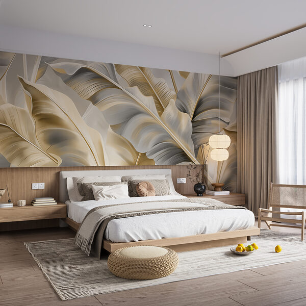 Elegant swirls of cream and beige Wall murals Elegant swirls of cream and beige