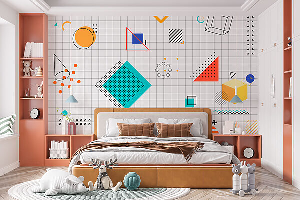 Pattern of geometric shapes Wall murals Pattern of geometric shapes