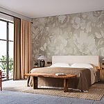 Wall murals Elegant Monochrome Floral Delight