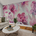 Wall murals Watercolor blossoms in delicate hues