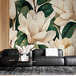 Wall murals Elegant White Magnolias in Bloom
