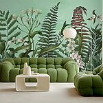 Wall murals Lush Greenery in Serene Tones