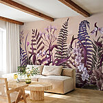 Wall murals Whimsical dance of botanical elements.