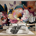 Wall murals Painting of flowers