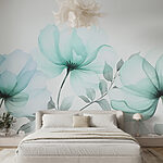 Wall murals Delicate blossoms in soft hues.
