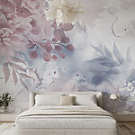 Wall murals Blush floral watercolor dreams