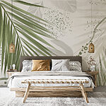 Wall murals Abstract Brushstrokes and Palm Fronds