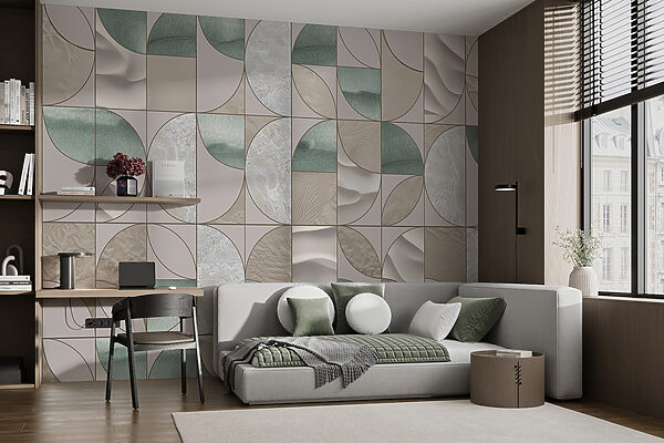 Pattern of circles and circles Wall murals Pattern of circles and circles