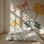 Wall murals Spiral and Leaves in Harmony