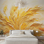 Wall murals Yellow and white painting