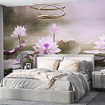 Wall murals Painting of flowers and leaves
