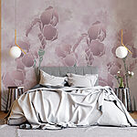 Wall murals Group of purple flowers