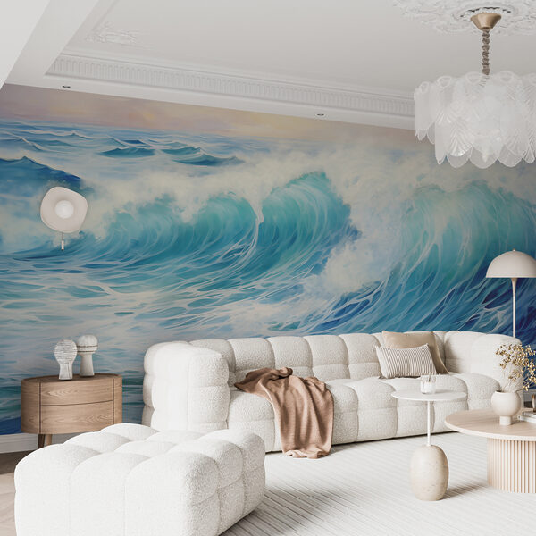 Large waves in the ocean Wall murals Large waves in the ocean