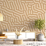Wall murals Brown and white pattern