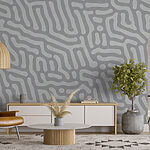 Wall murals Grey and white pattern