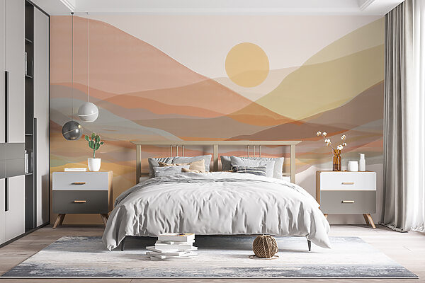 Sun in the sky Wall murals Sun in the sky