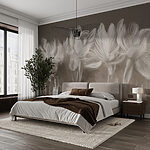 Wall murals Group of white flowers