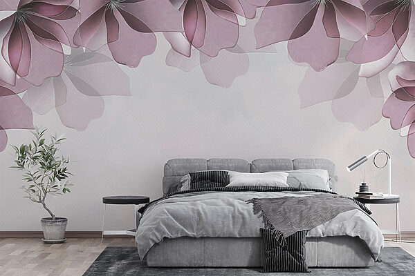 Delicate flowers in pastel artistry Wall murals Delicate flowers in pastel artistry