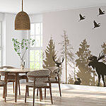 Wall murals Group of animals in the woods