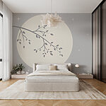 Wall murals Tree branch with leaves on it