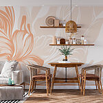 Wall murals Elegant swirls in creamy hues.