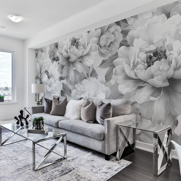 Monochrome Bloom Elegance Wall mural Monochrome Bloom Elegance