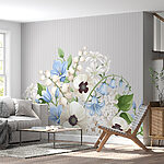 Wall murals Bunch of flowers with leaves