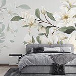 Wall murals Elegant White Floral Illustration